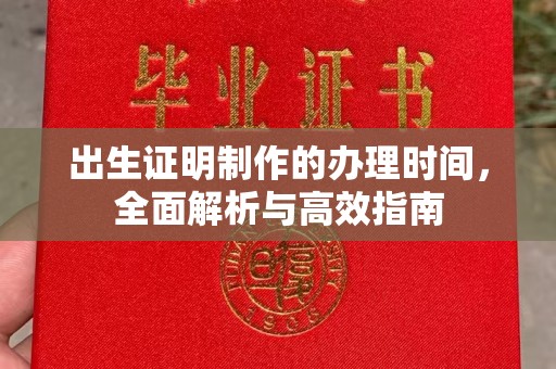博白出生证明制作的办理时间，全面解析与高效指南